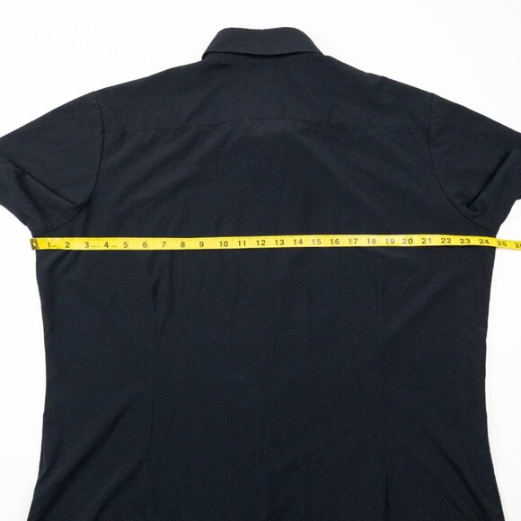 Mizzen+Main Leeward Shirt Men Large Classic Solid Black Short Sleeve Button-Down - Picture 13 of 14